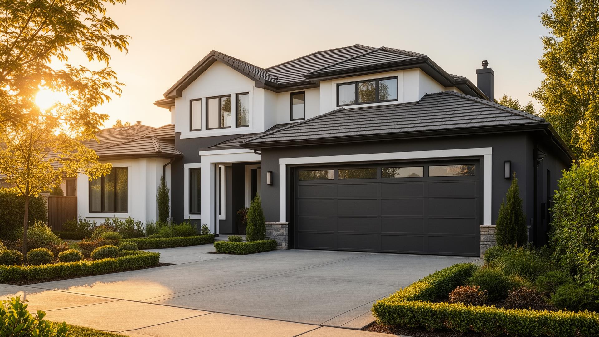 Professional garage door installation on modern Lake Elsinore home